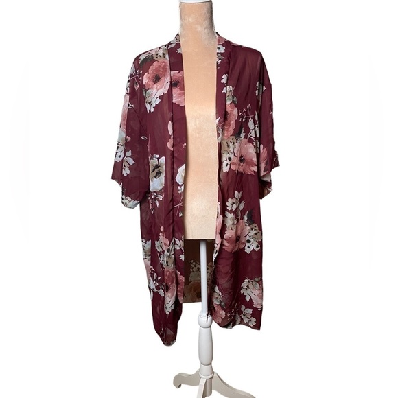 Longline Floral Kimono - Picture 1 of 4